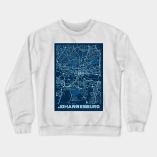 Johannesburg - South Africa Peace City Map Crewneck Sweatshirt